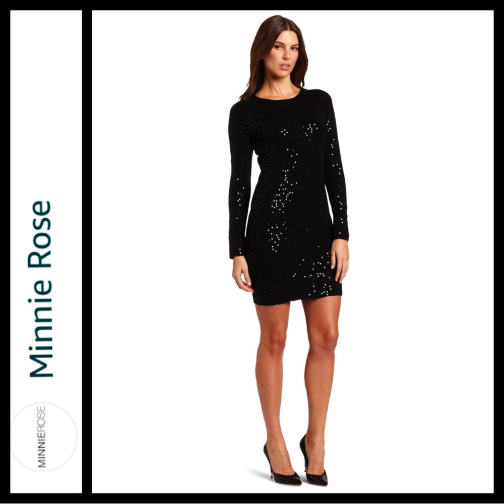Minnie Rose Black Sequin Dress